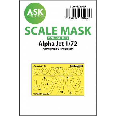 1/72 Alpha Jet one-sided painting mask for KPM Prostejov
