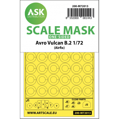 1/72 Avro Vulcan B.2 one-sided painting mask for Airfix