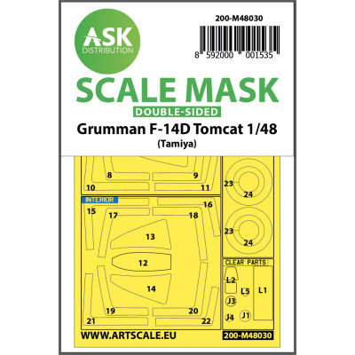 1/48 F-14D double-sided painting mask for Tamiya